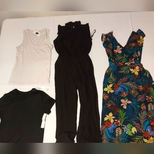 XS Women's Beautiful Bundle with Flattering Floral Dress and 2 Shirts
